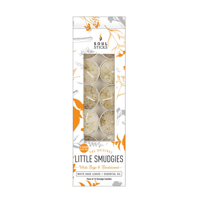 Designs by Deekay Inc. - 'Little Smudgies' Sandalwood Tealight Smudge Candles (12)