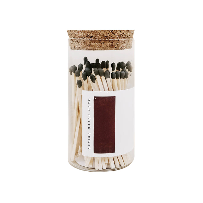 Sweet Water Decor - Medium Hearth Matches, Black Tip - Home Decor & Gifts