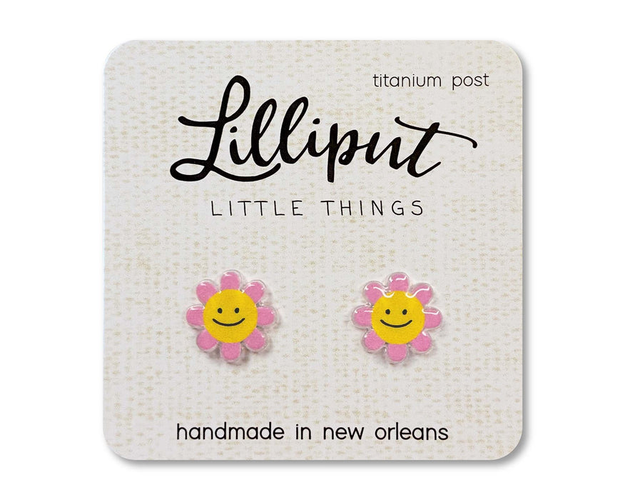 Lilliput Little Things - Happy Daisy Earrings: Pink