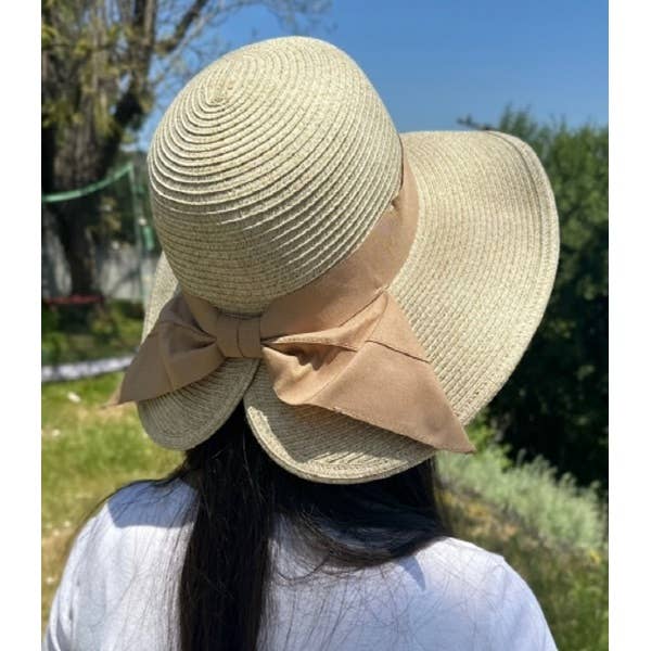 Queens INC - Washable and packable This stylish sun hat with a split back: LIGHT NATURAL / ONE SIZE
