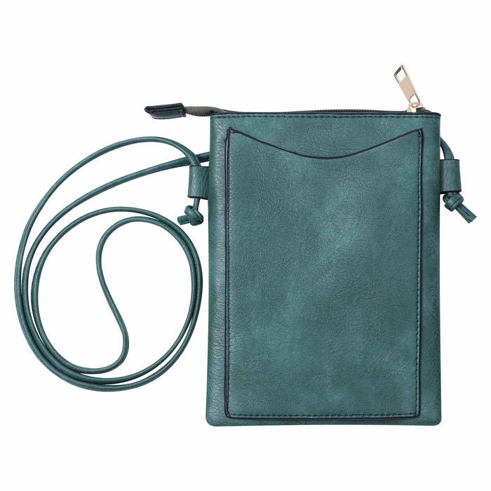 Shine Mark Accessories - Teal - Laser Cut Crossbody Cellphone Bag - Chandelier