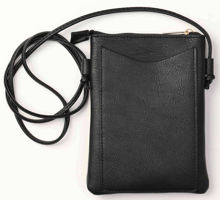 Shine Mark Accessories - Black - Aztec Lacer cut crossbody cellphone bag