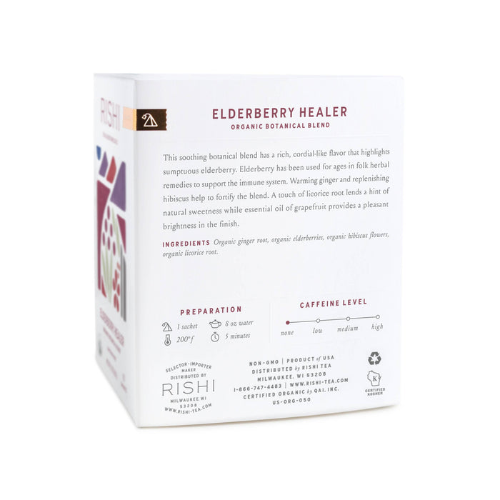 Rishi Tea & Botanicals - Elderberry Healer Organic Herbal Tea Sachets