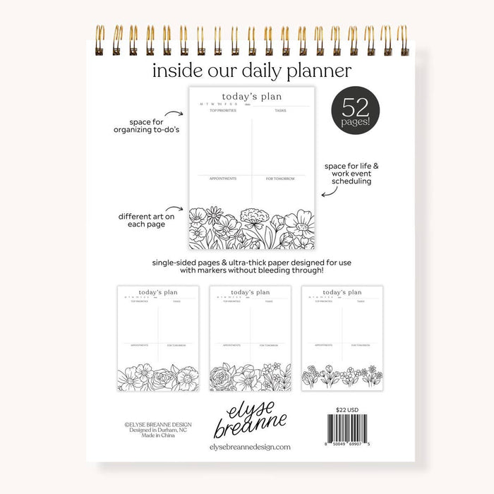 Elyse Breanne Design - Color-In Daily Planner