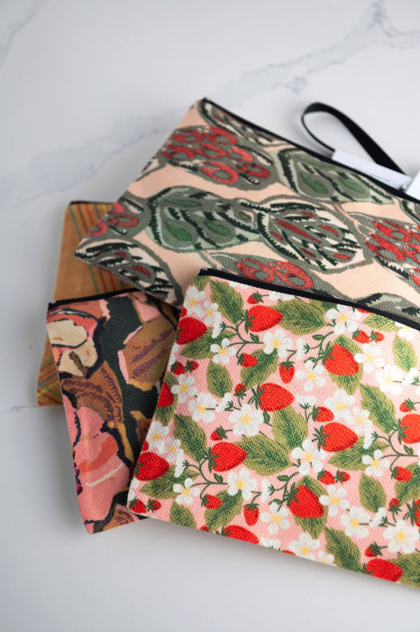Berry Bliss Linen Blend Accessory Bag By Giftologie