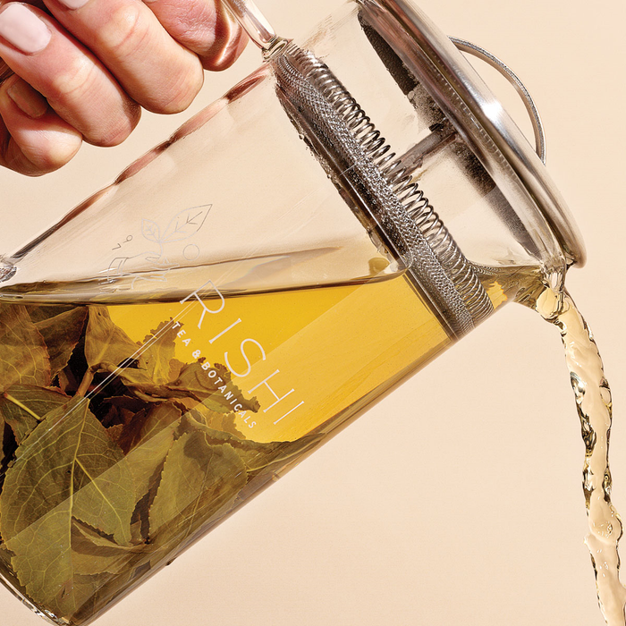 Rishi Tea & Botanicals - Simple Brew Borosilicate Glass Teapot for Loose Tea (600mL)