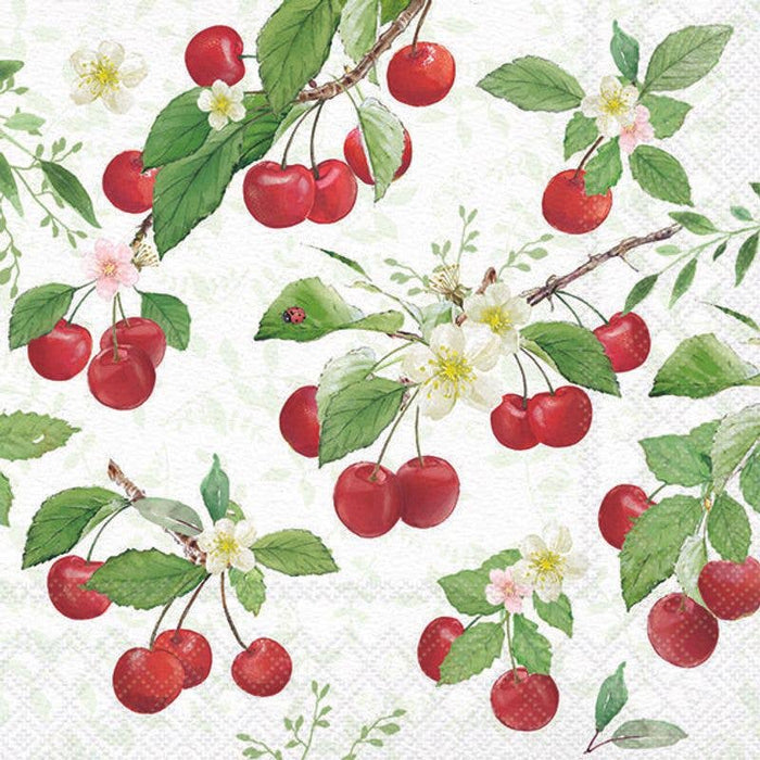 Elegant Gifts - Lunch Napkin - Fresh Cherries