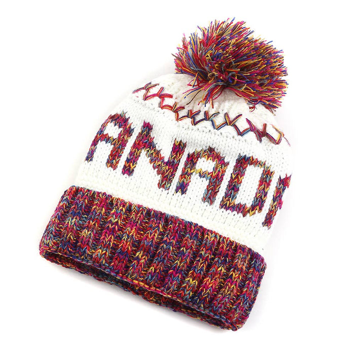 Shine Mark Accessories - Red - Canada print hat
