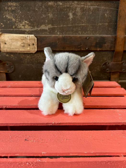 Realistic Stuffed Grey Tabby Cat