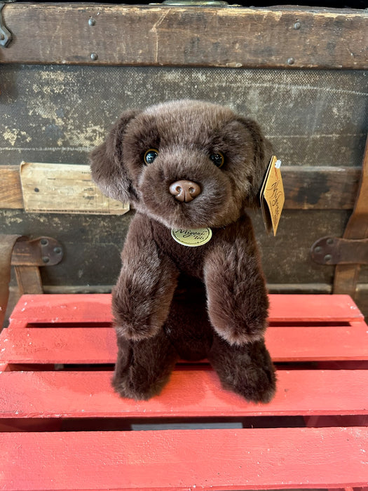 Realistic Stuffed Chocolate Lab Puppy