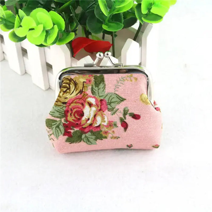 Magnifique Hearts - Floral Coin Purse, Cute Small Storage Purse Coins trinkets