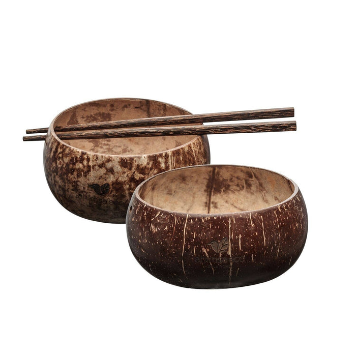 Ahimsa Eco Solutions - Reclaimed Coconut Bowl + Chopsticks