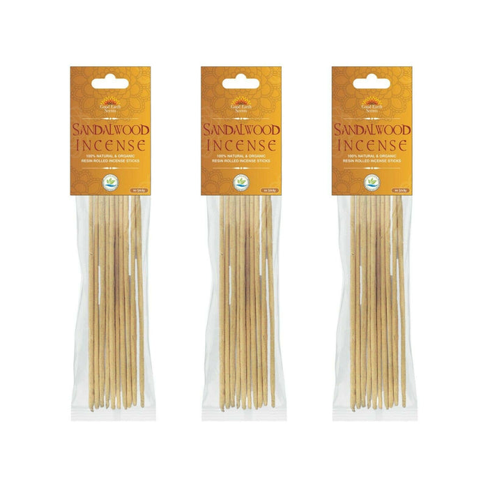 DESIGNS BY DEEKAY INC - Sandalwood Artisan Resin Rolled Incense Sticks 10 Sticks