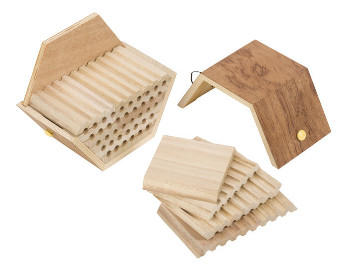 Bee Habitat in Natural Wood