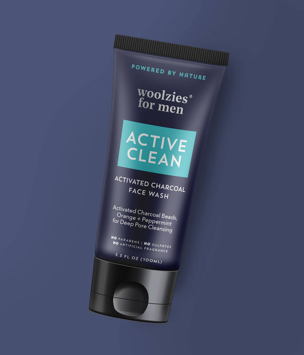 Woolzies - Men's Active Clean Activated Charcoal Face Wash