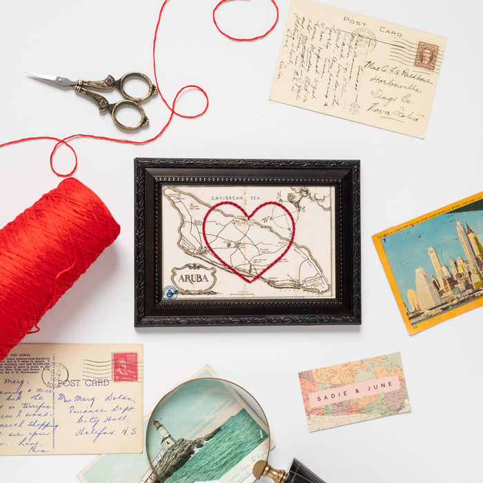 Sadie & June - Heart Map - 4x6