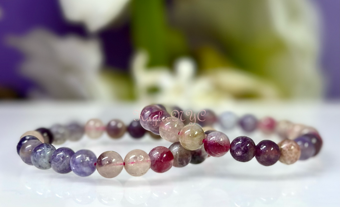 KayleeNYC - 8mm Natural Unicorn Stone Crystal Healing Stretch Bracelet