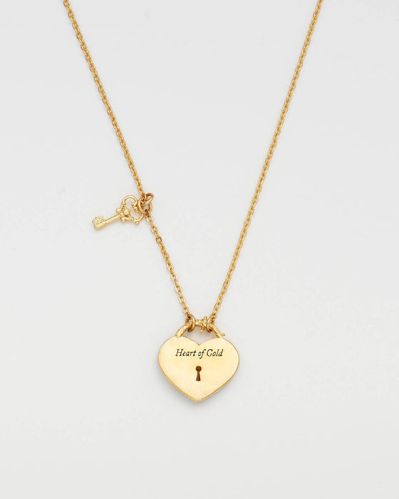 Fable England UK - Eve Heart Lock & Key Necklace