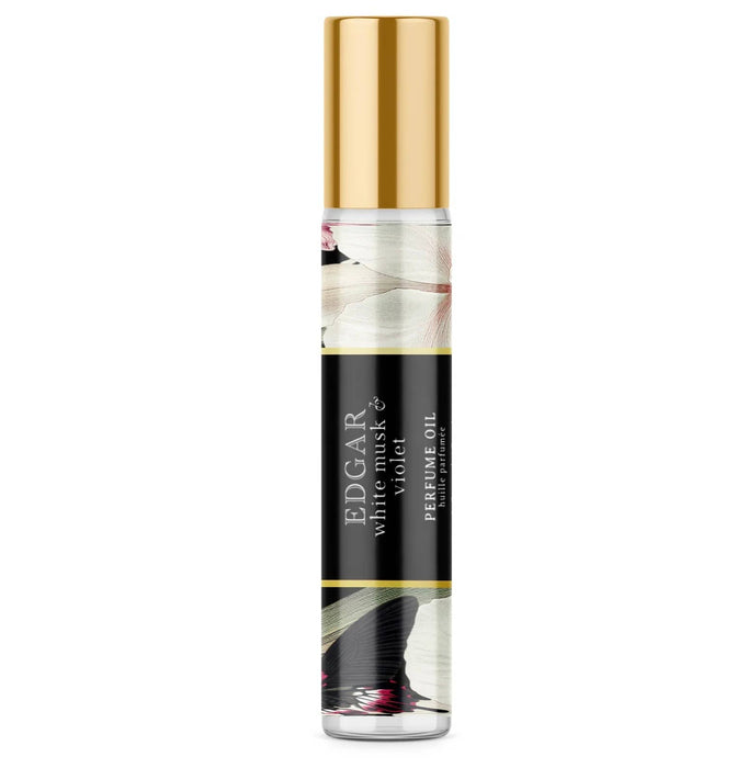 A Pleasant Thought Edgar White Musk & Violet Perfume Oil Rollerball – Vegan Long-Lasting Fragrance