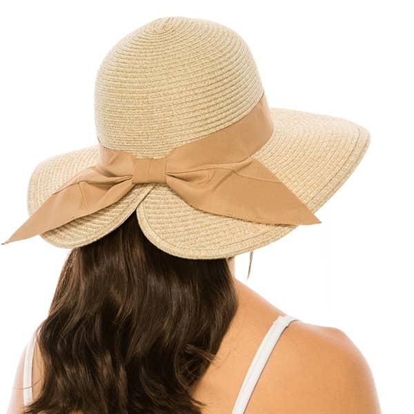 Queens INC - Washable and packable This stylish sun hat with a split back: LIGHT NATURAL / ONE SIZE