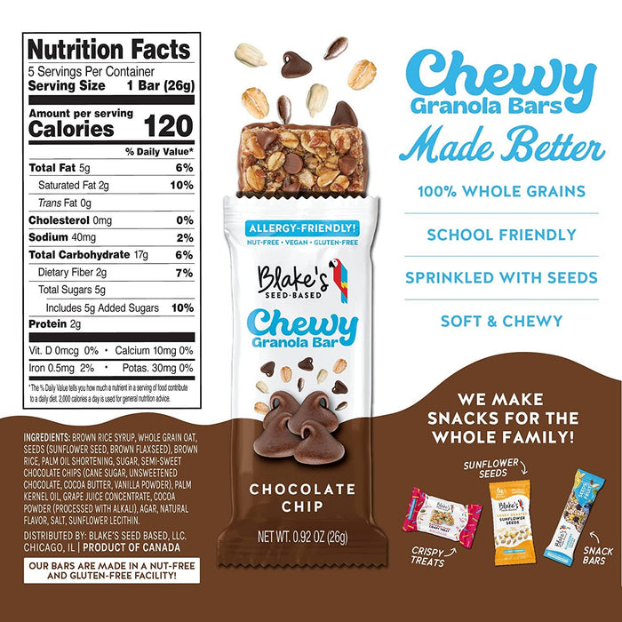 Blake's Seed Based - Chocolate Chip Chewy Bar