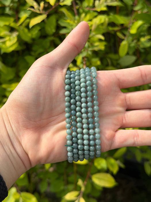 KayleeNYC - Natural 4mm Guatemala Jade Stretch Bracelets