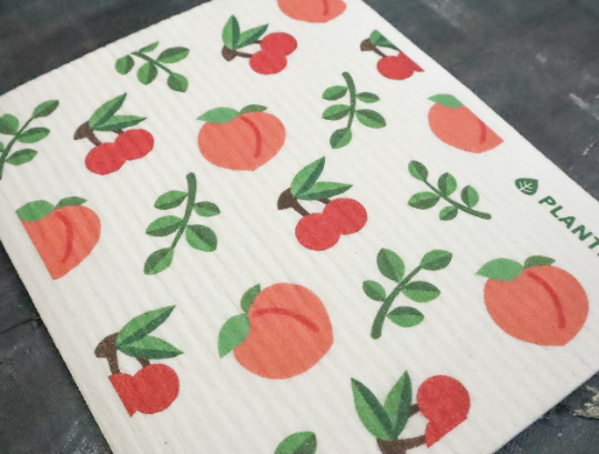 Plantish - Peach - Swedish Sponge Cloth