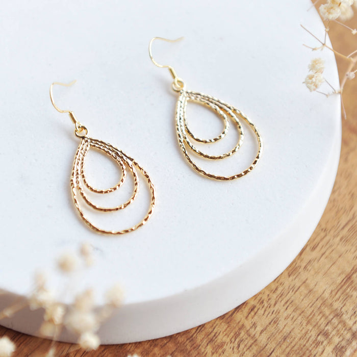 Oh So Lovely - DANIELLA Water Drop Charm Earrings
