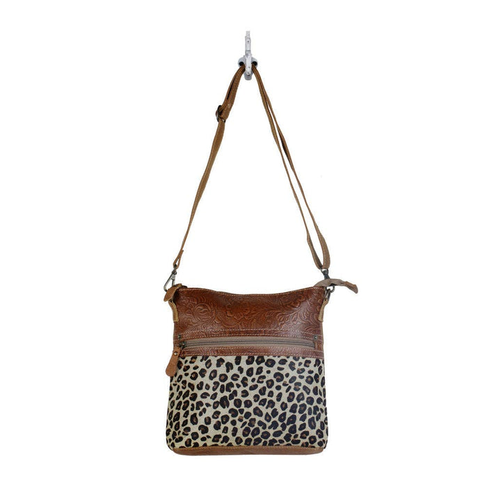 Myra Bag - Dynamic Leopard print hairon bag