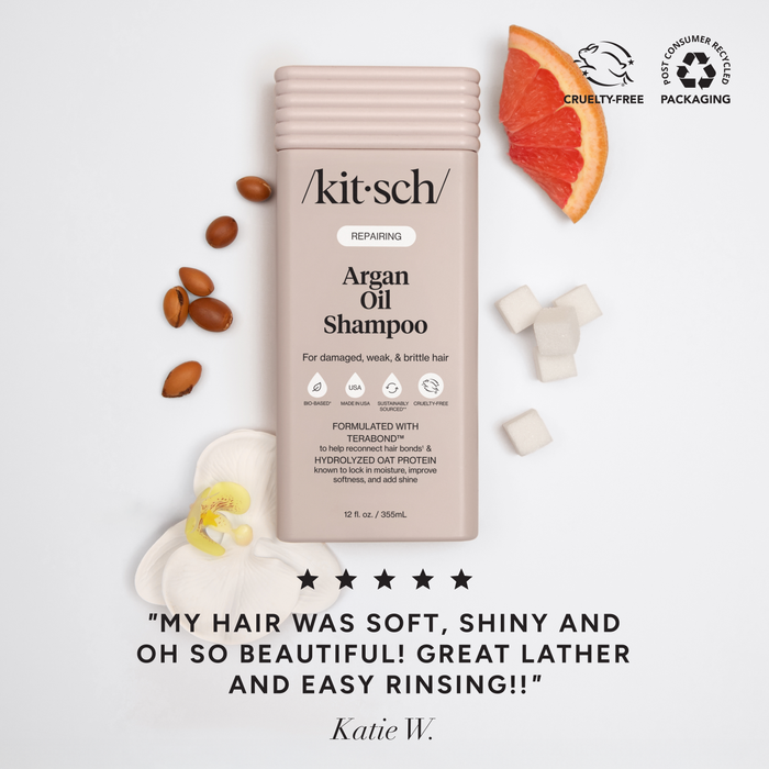 Kitsch Repairing Argan Oil Shampoo | Damage Repair, Frizz Control & Silky Shine