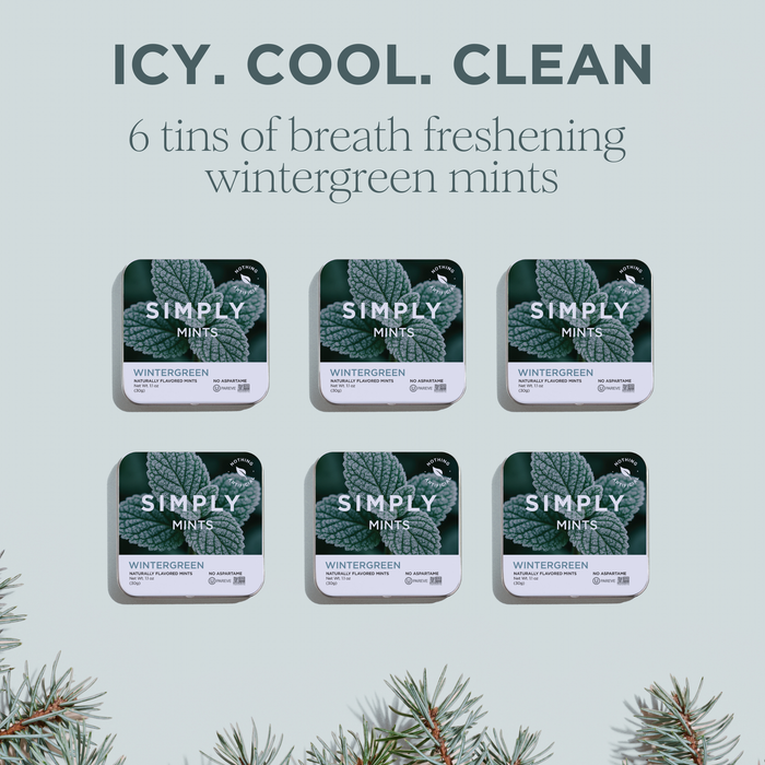 Wintergreen Simply Mints – Naturally Flavored Breath Mints | No Aspartame