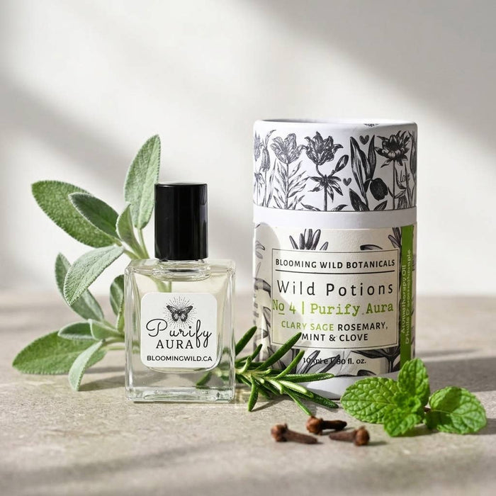 Blooming Wild Botanicals Purify Aura Aromatherapy Roll On Potion | Cleansing & Clarity