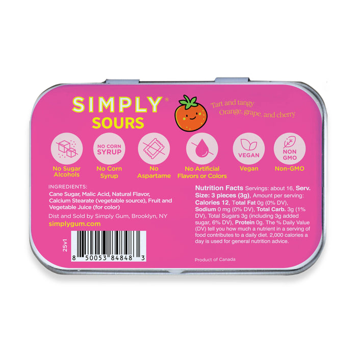 Fruit Punch Simply Sours – Naturally Flavored Sour Candy | No Aspartame, Vegan