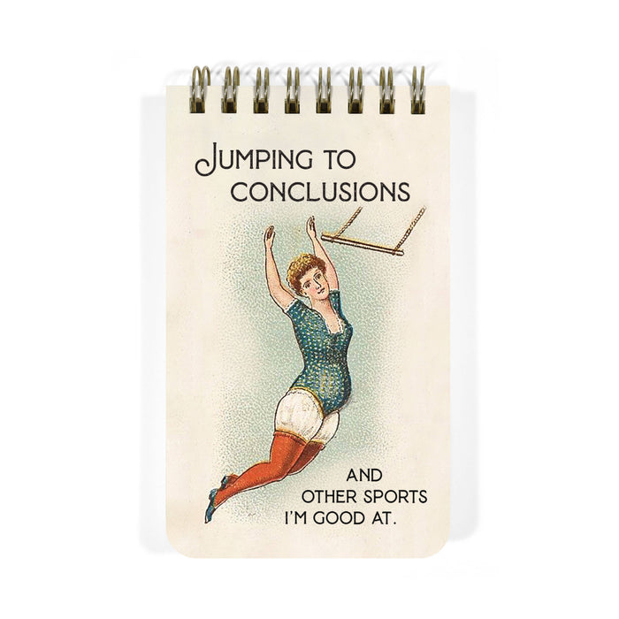 Bad Betty Greeting Co. - Jumping to Conclusions - Funny 3x5 Spiral Memo Notepad