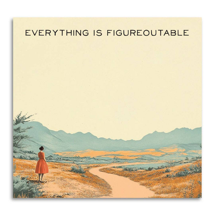 Bad Betty Greeting Co. - Everything is Figureoutable -  Motivational Sticky Note Pad