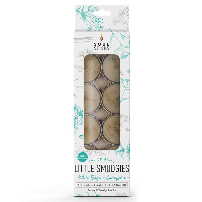 Designs by Deekay Inc. - 'Little Smudgies' Eucalyptus Sage Smudge Candles (12)