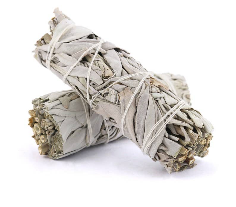 4” California White Sage Smudge Stick Bundle – Organic Cleansing & Purification