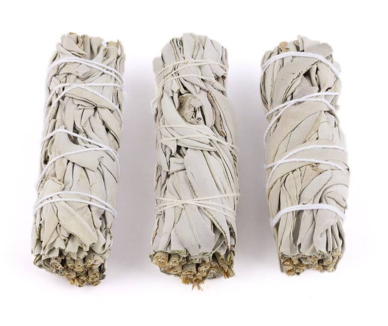 4” California White Sage Smudge Stick Bundle – Organic Cleansing & Purification