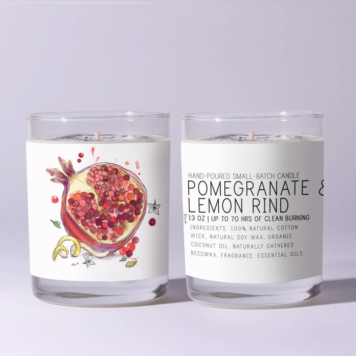 Just Bee - Pomegranate & Lemon Rind - Just Bee Candles: 7 oz (up to 40 hrs of clean burning)