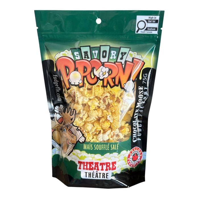 Chocolate Moose Fudge Factory - NEW 75G Savory Popcorn - THEATRE: 75G