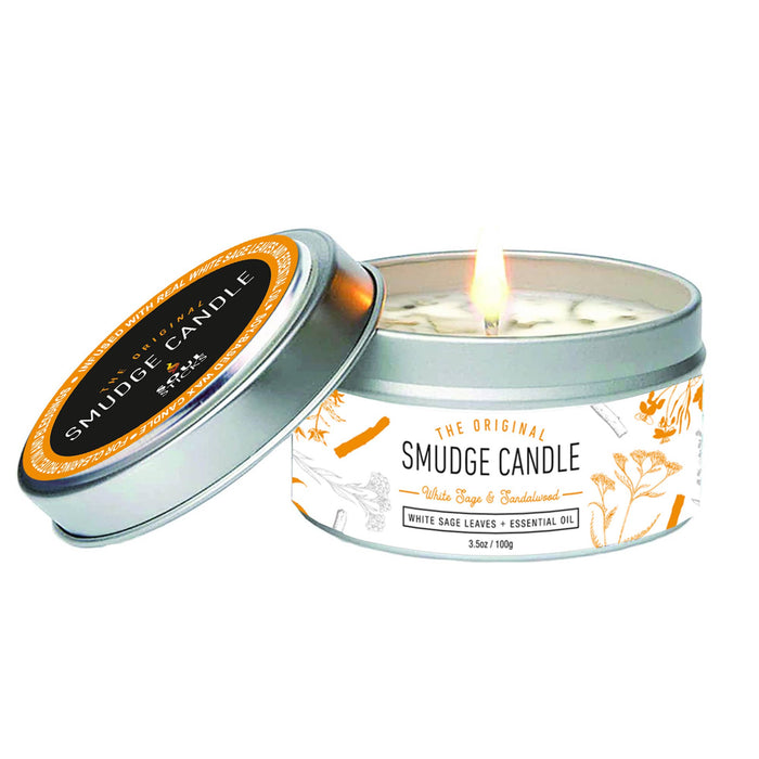 Soul Sticks White Sage & Sandalwood Smudge Candle – 3.5 oz Eco Soy