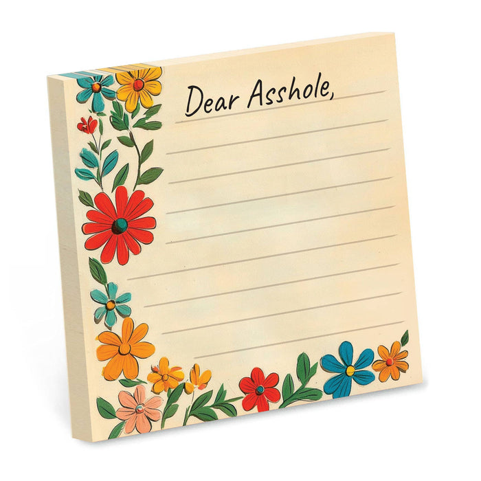 Bad Betty Greeting Co. - Dear Asshole - Funny Sarcastic Sticky Note Pad