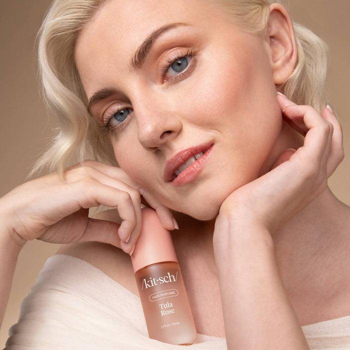 Kitsch Hair Perfume – Tula Rose Scented Hair with Odor-Eliminating Technology (Rose Bloom & Creamy Sandalwood, Clean Deodorizing Formula)