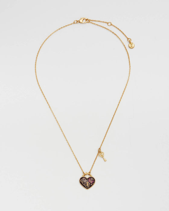 Fable England UK - Eve Heart Lock & Key Necklace