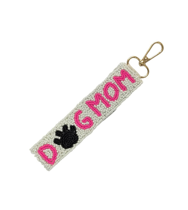 Nima Accessories Inc - Ladies Dog Mom Beaded Wristlet Strap Key Chain