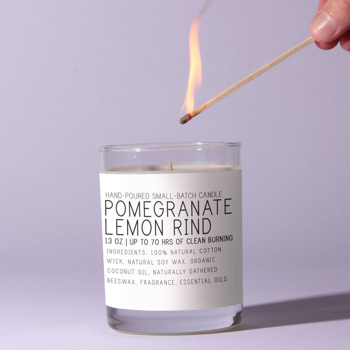 Just Bee - Pomegranate & Lemon Rind - Just Bee Candles: 7 oz (up to 40 hrs of clean burning)