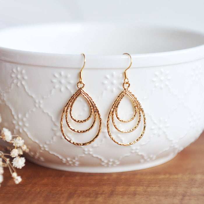 Oh So Lovely - DANIELLA Water Drop Charm Earrings