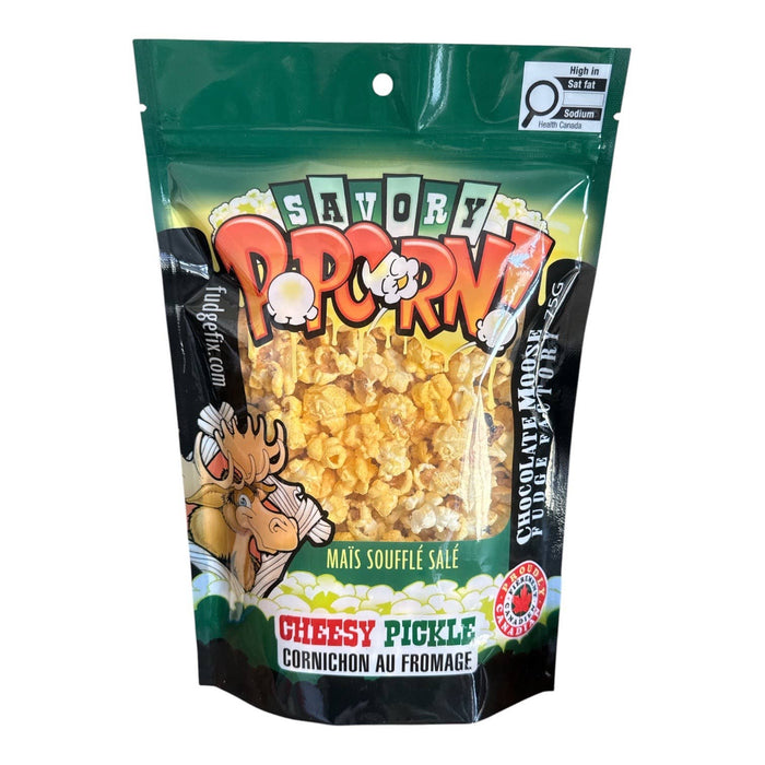 Chocolate Moose Fudge Factory - NEW 75G Savory Popcorn - CHEESY PICKLE: 75G