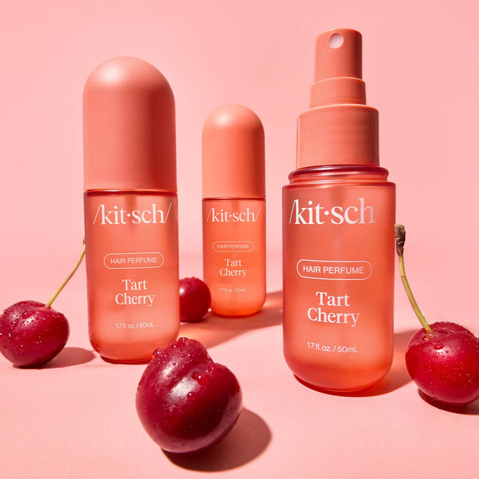 Kitsch Hair Perfume – Tart Cherry Hair Mist with Odor-Eliminating Technology (Juicy Cherry & Soft Sweet Notes, Clean Deodorizing Hair Fragrance)