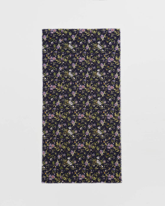 Fable England UK - Passion Flower Navy Lightweight Long Scarf